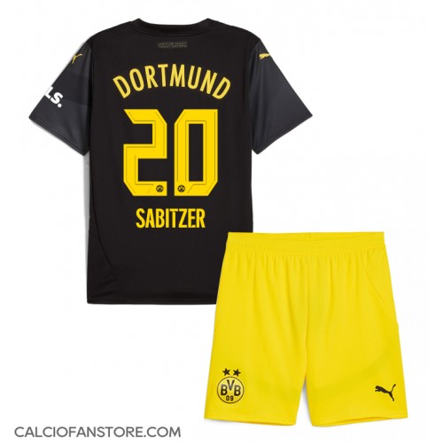 Maglia Calcio Borussia Dortmund Marcel Sabitzer #20 Seconda Divisa Bambino 2024-25 Manica Corta (+ pantaloncini)